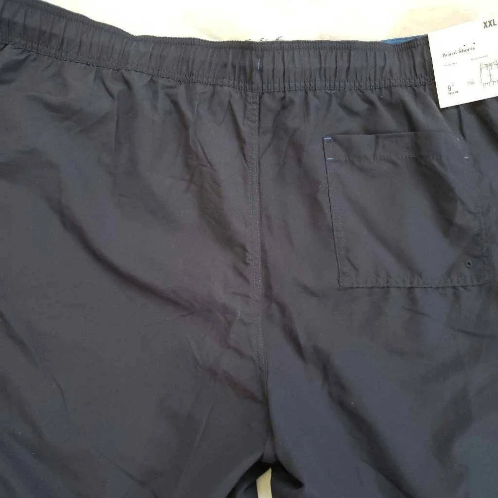 Goodfellow & Co. Mens Board Shorts Swim Trunks Blue Pocket Lace Up Waist XXL New